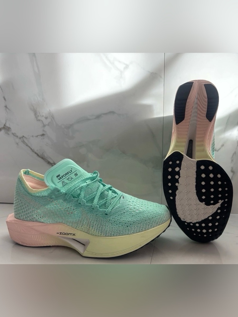 Nike ZoomX 💅 Vaporfly Next% 3 Flyknit Mint Foam-Sail Women’s Sz 8 10 HQ3505-379